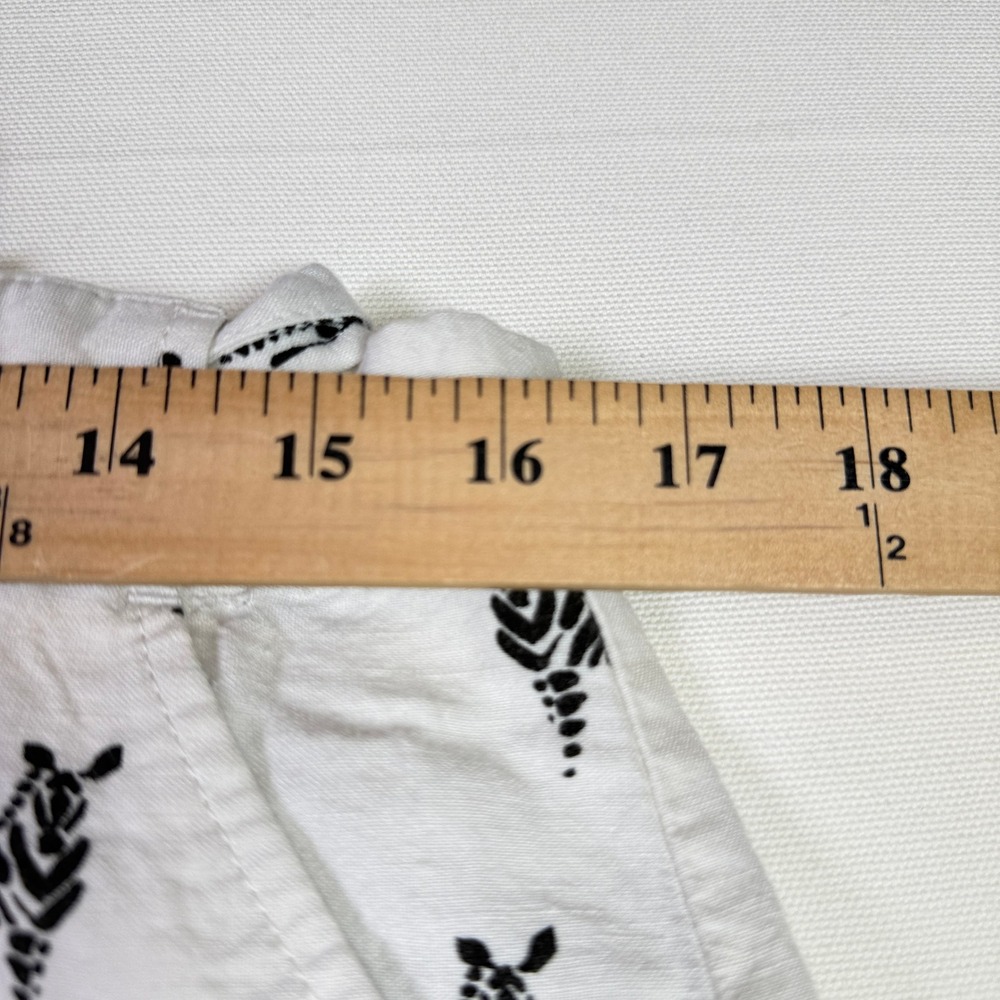 LOFT White Zebra Print Linen Blend Tie Waist Shorts 12 - Picture 5 of 6